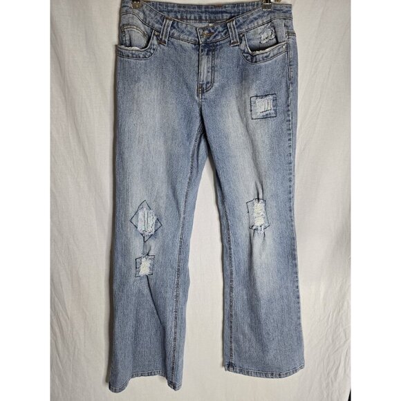 725 ORIGINALS Y2K Floral Patchwork Relaxed Jeans- Size 13 Women's - Picture 1 of 15